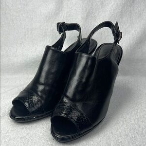 Life Stride, Chic Black Peep-Toe Women's Shoes